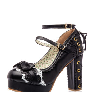 Retro Riemchen Pumps