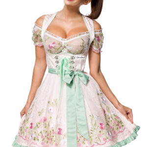 Mini-Brokat-Dirndl inkl Spitzenbluse
