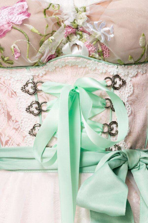 Mini-Brokat-Dirndl inkl Spitzenbluse – Bild 4