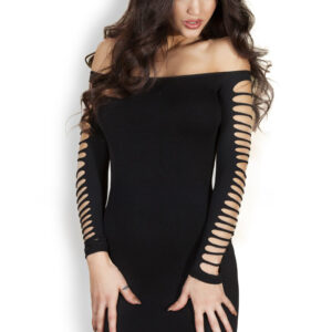 Nahtloses Minikleid CR3608 schwarz