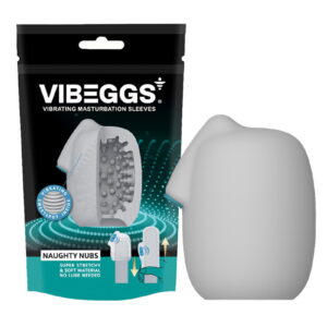 VIBEGGS – Naughty Nubs – Vibrierende Masturbationshülle - Weiß