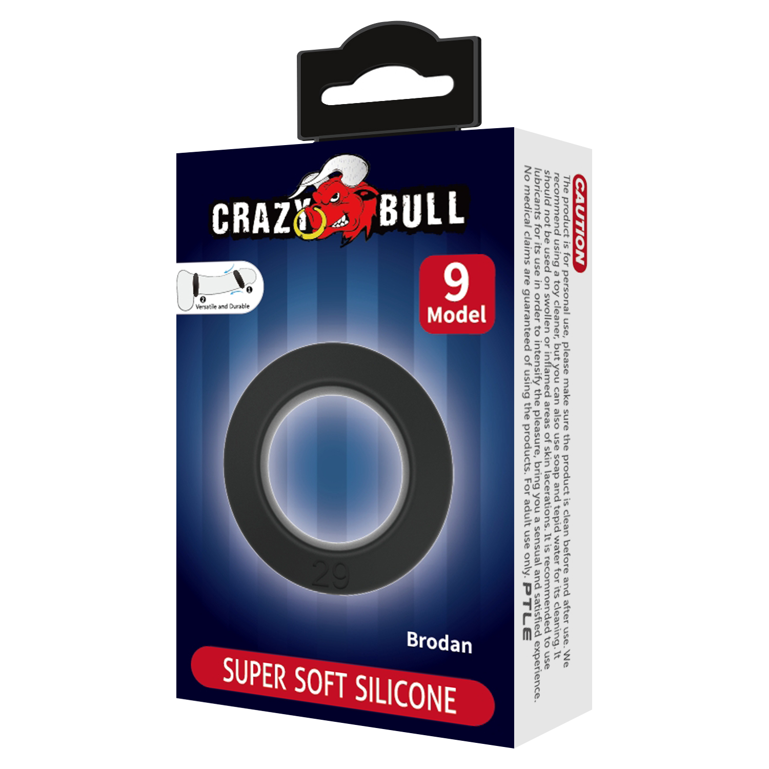 Crazy Bull – Brodan – Cock Ring – Modell 9 – Schwarz