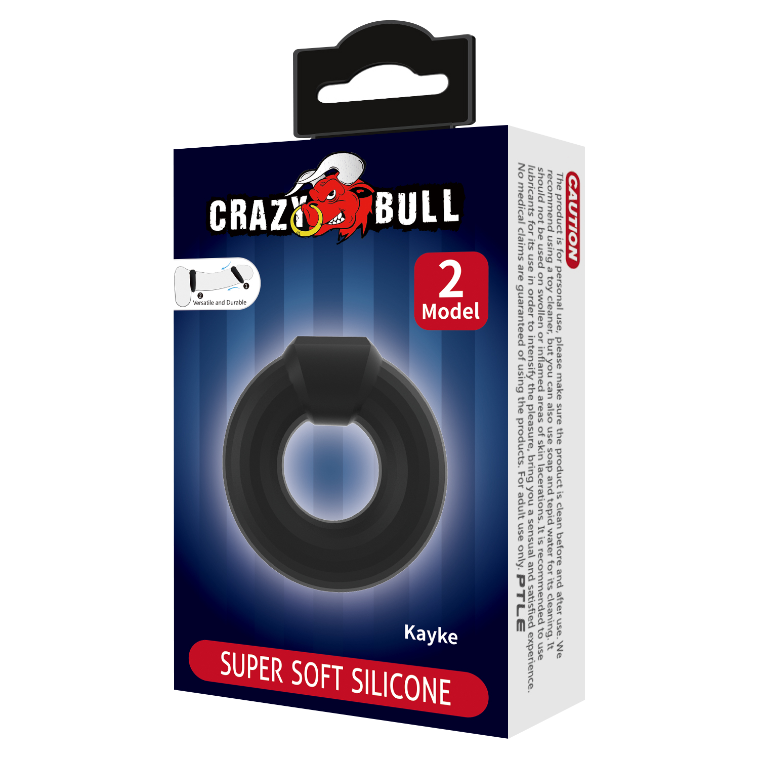 Crazy Bull – Kayke – Cock Ring – Modell 2 – Schwarz