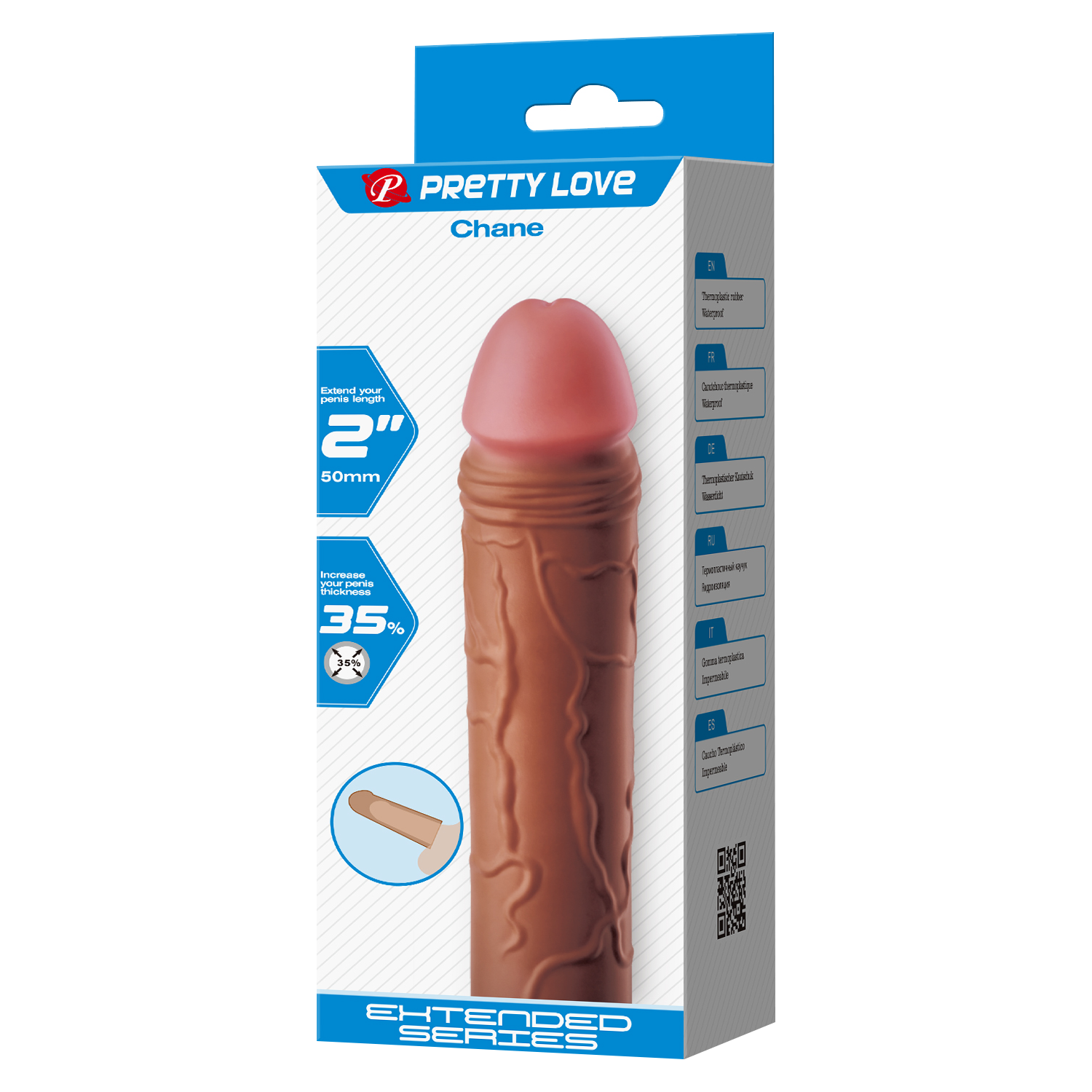 Pretty Love – Chane – Penis-Verlängerungshülse – 50mm – Braun