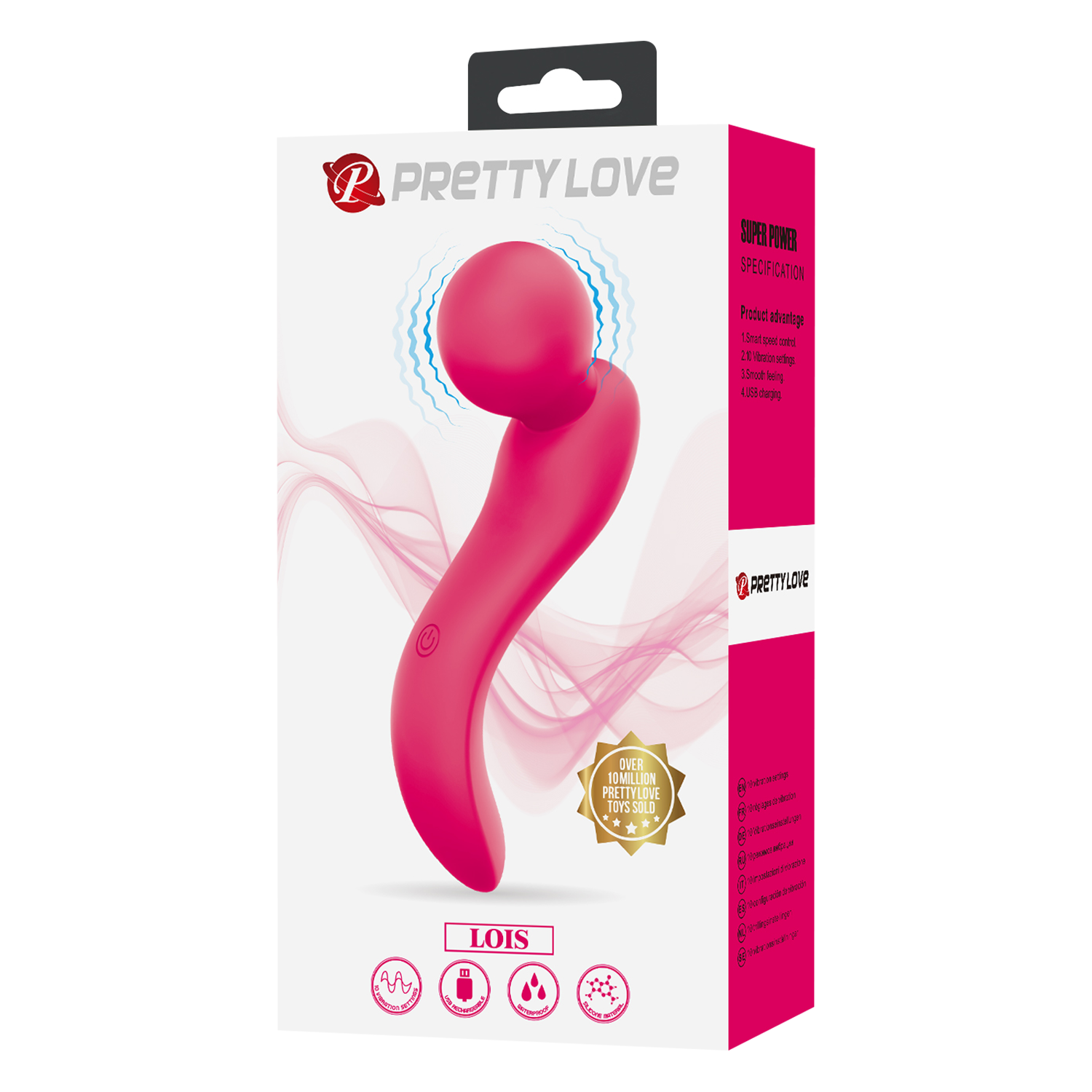 Pretty Love – Lois – Wand Massager – Rosa