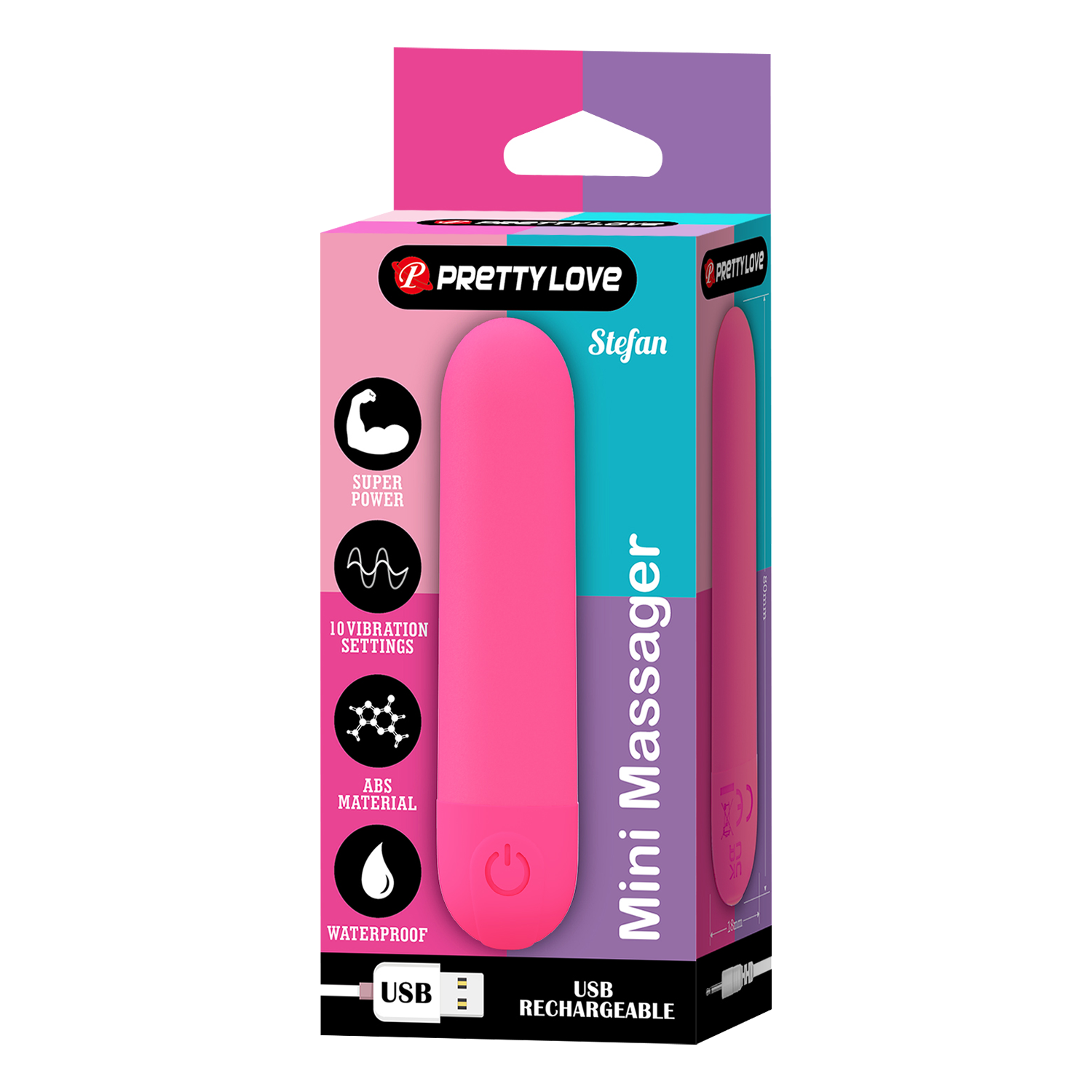 Pretty Love – Stefan – Mini-Massager- Rosa