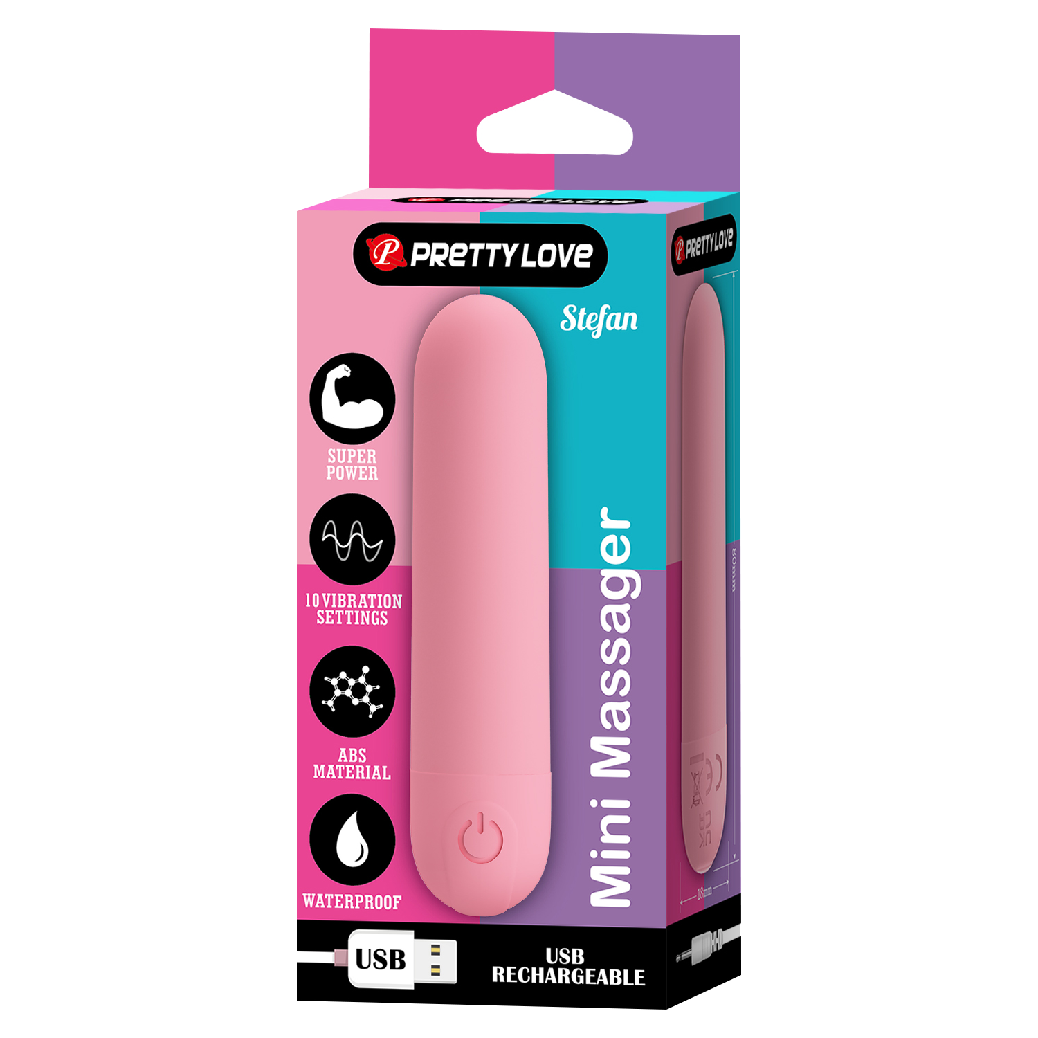 Pretty Love – Stefan – Mini-Massager – Hellrosa