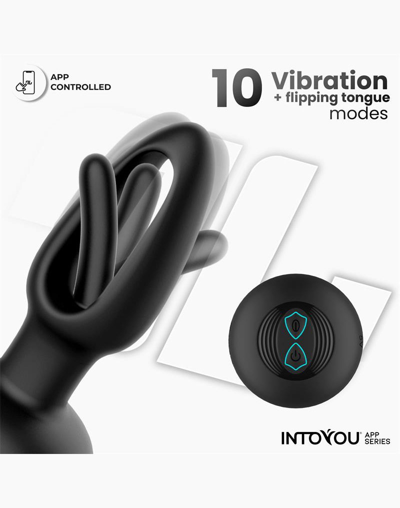 IY – Zack – Analplug mit beweglicher Zunge (mit App-Steuerung) – Schwarz