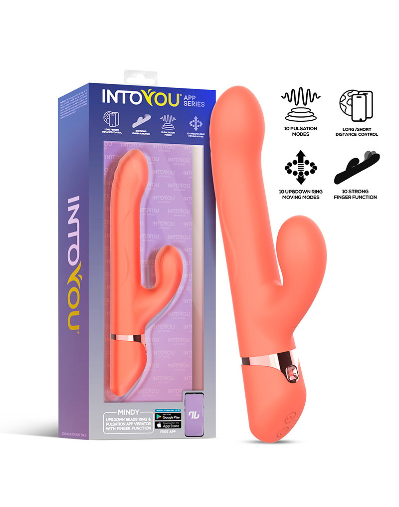 IY – Mindy – Rabbit-Vibrator mit Perlen und App – Orange