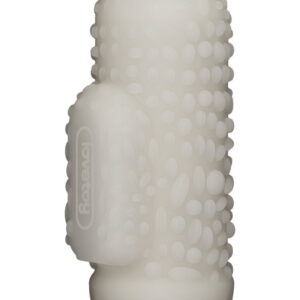 LoveToy - Knights Ring - Vibrierendes Doppel-Penis-Sleeve - Drip - Weiß