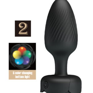 Pretty Love – Varian – Farbwechselnder Analplug mit Licht – Schwarz