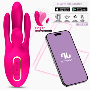 IY - Derek - Vibe mit Fingerbewegung, 3 Motoren, App-gesteuert- Pink