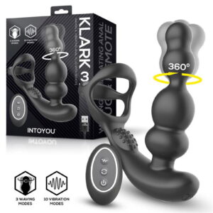 IY Klark - Waving & Vibrating Anal Plug mit Fernbedienung - Schwarz