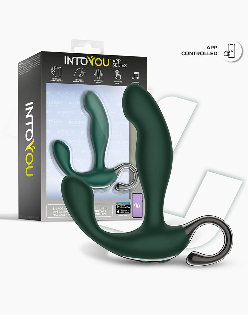 IY – Greeny – Prostata-Massagegerät mit Fingerwackeln, App-gesteuert – Grün
