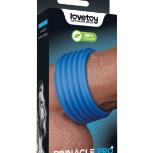 LoveToy – Pinnacle Pro – Deep Rib Grip Ring – Blau