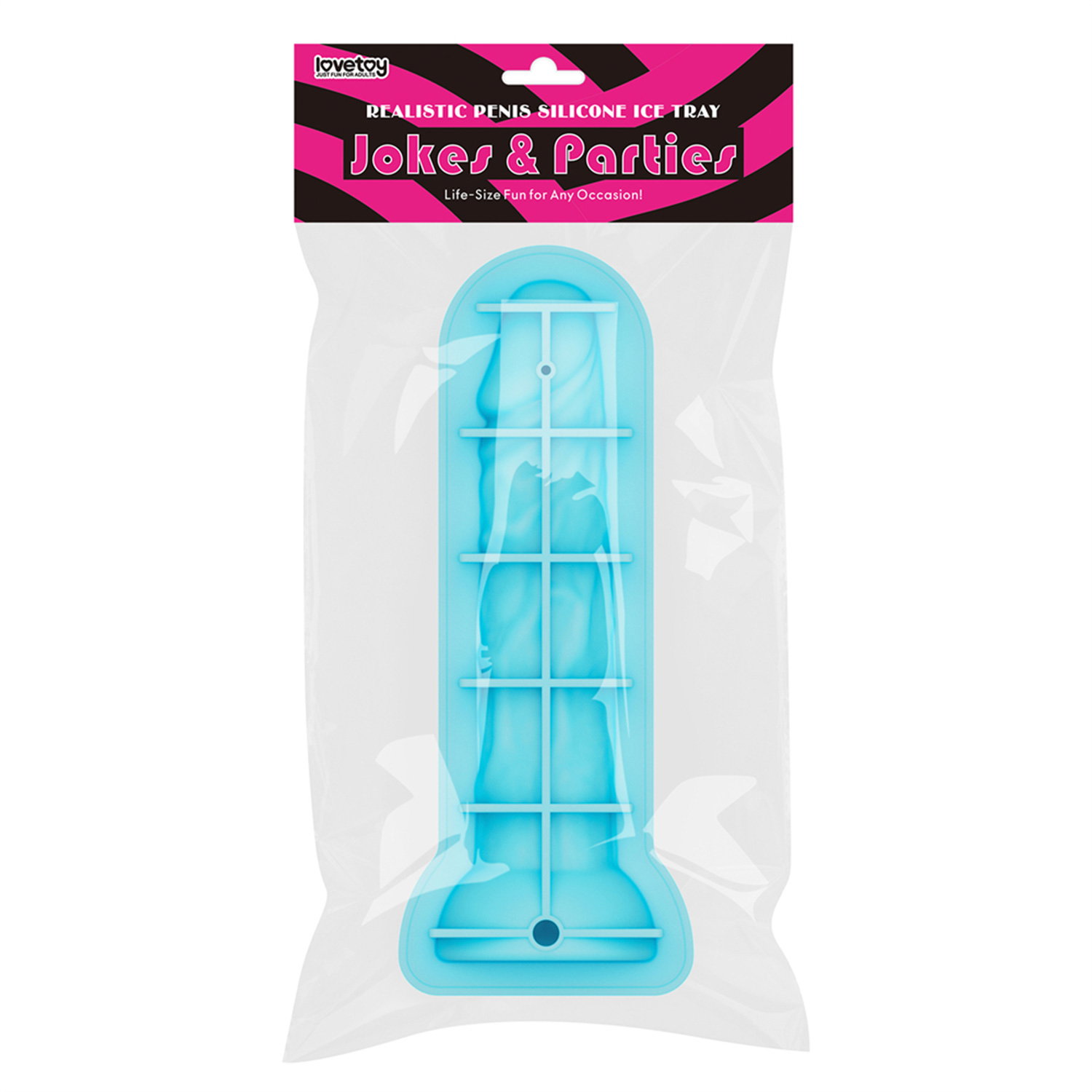 LoveToy – Silikon-Eiswürfelform – Realistischer Penis – Blau