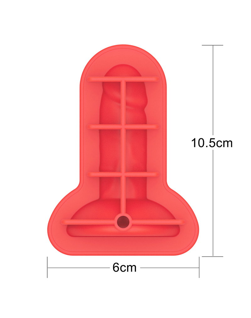 LoveToy – Mace Silikon-Eiswürfelform – Mini-Penis – Rot