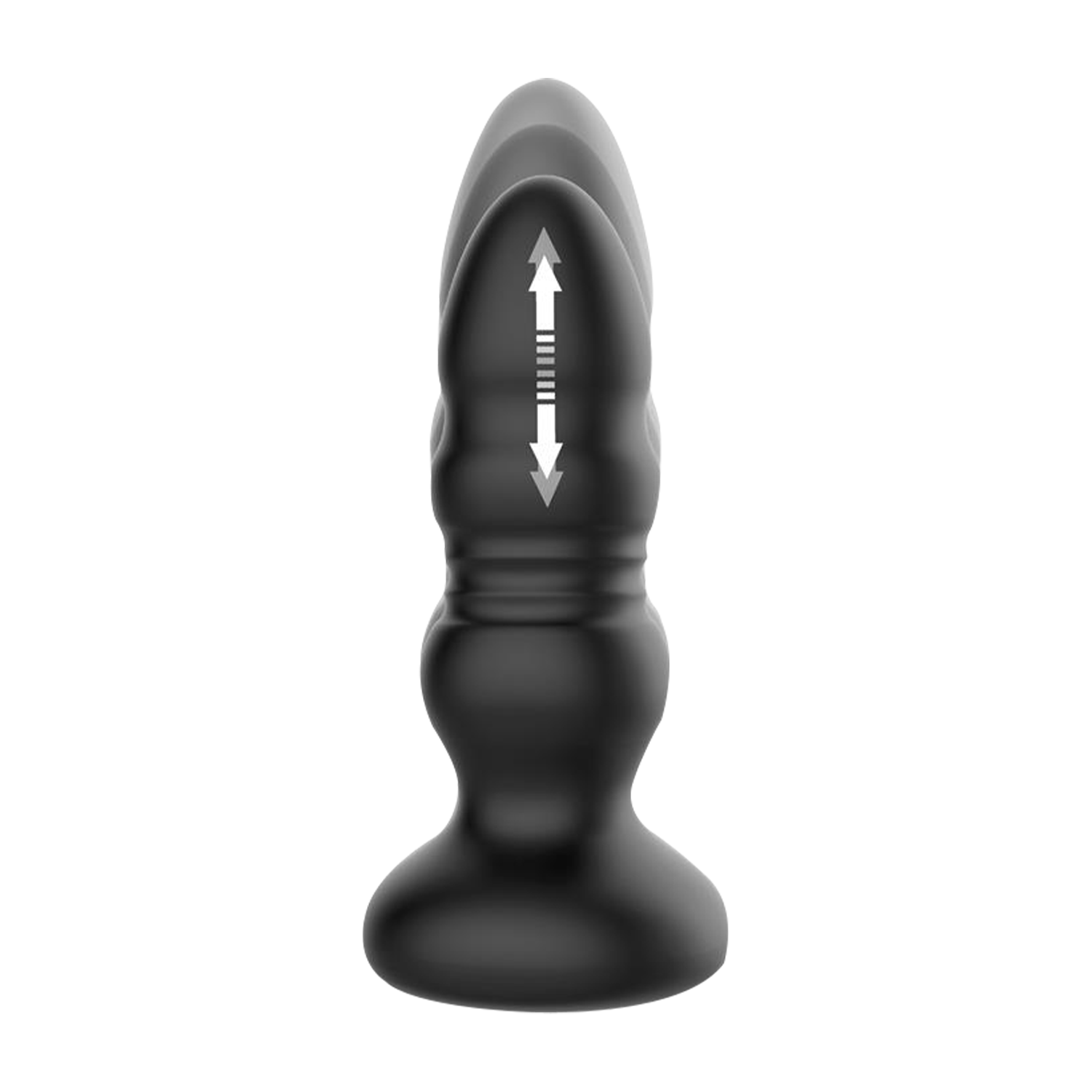 IY – Krax – Butt Plug mit Vibration, Stoßfunktion, LED-Licht und Fernbedienung – Schwarz – Bild 3