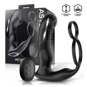 IY – Astex – Prostatamassagegerät mit Stoß- und Klopfbewegung und Fernbedienung – Schwarz