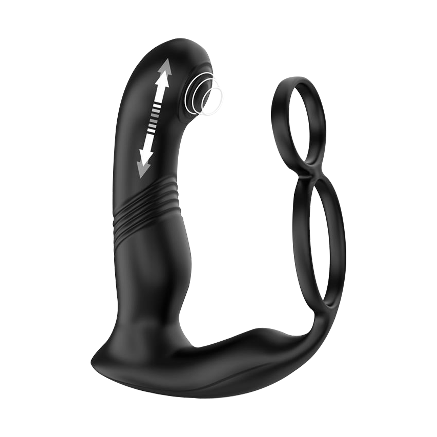 IY – Astex – Prostatamassagegerät mit Stoß- und Klopfbewegung und Fernbedienung – Schwarz