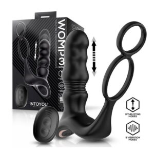 IY – Womp – Stoßendes und vibrierendes Prostatamassagegerät mit Fernbedienung – Schwarz