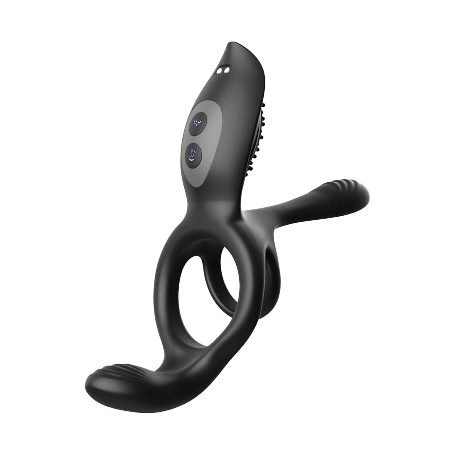 IY – Daxer – Girth Gainer Vibrating Double Cockring mit Fernbedienung – Schwarz