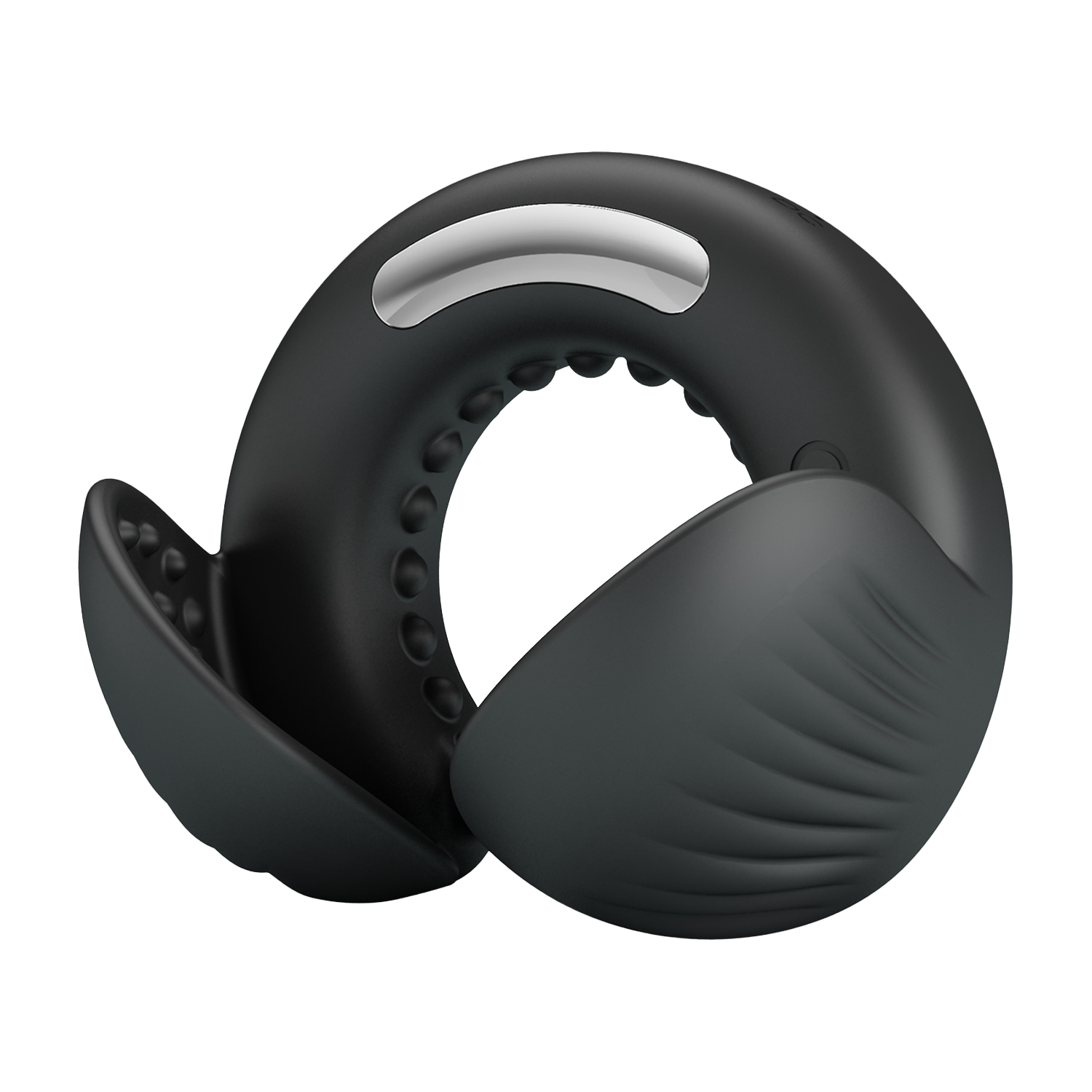 PL – Quentin – Vibrierender Penisring mit zwei Motoren – Schwarz