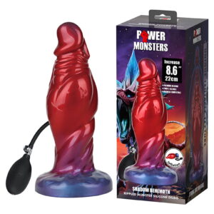 Power Monsters – Shadow Behemoth – Aufblasbarer Monster-Dildo mit Wellenstruktur – 22 cm – Mix Color