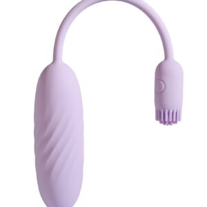 SVAKOM – Plume – Flexibler Bullet-Vibrator mit Bürstenbesatz – Pastell-Lila
