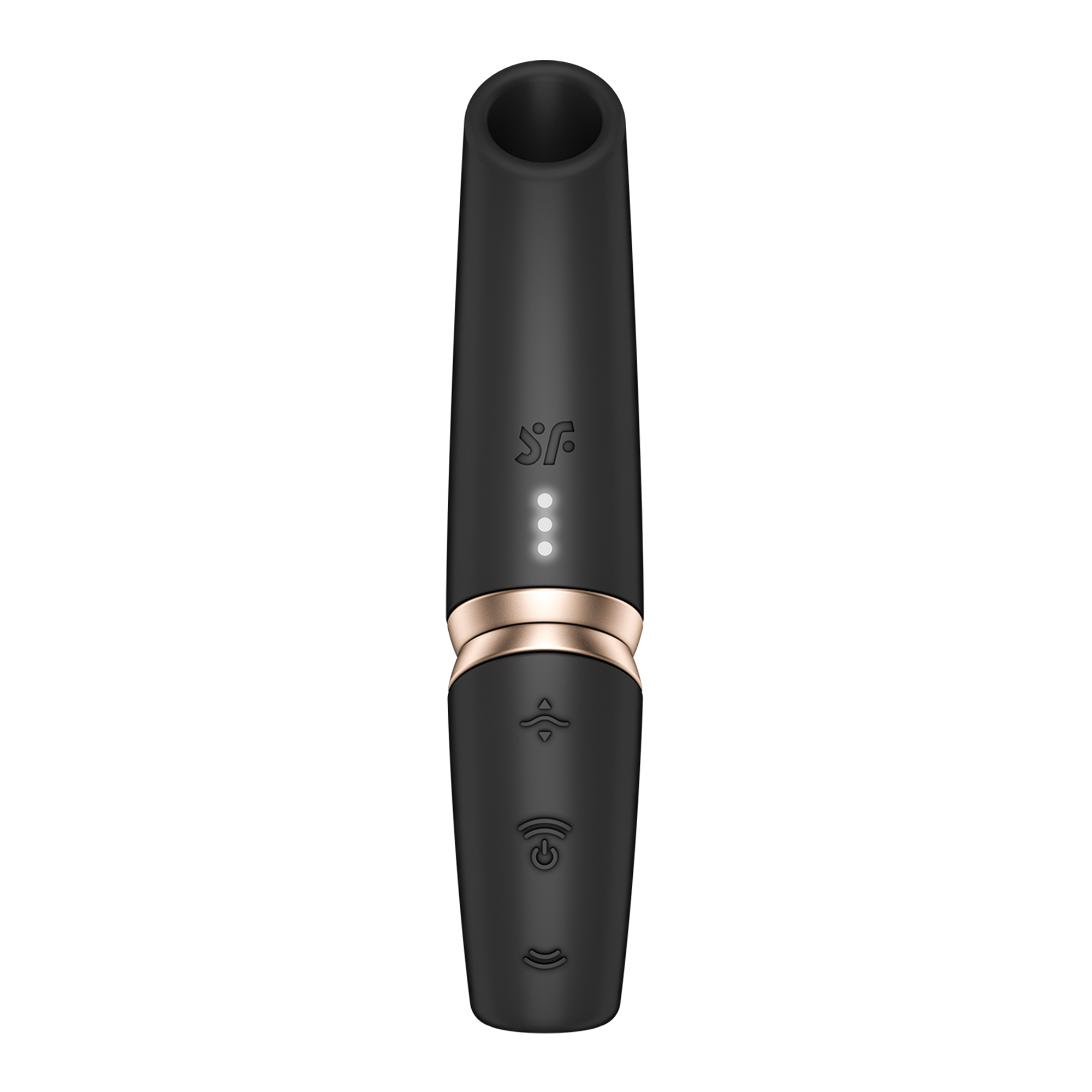 Satisfyer – Perfect Kiss – 3D Air Pulse Lippenstift Vibrator – Schwarz