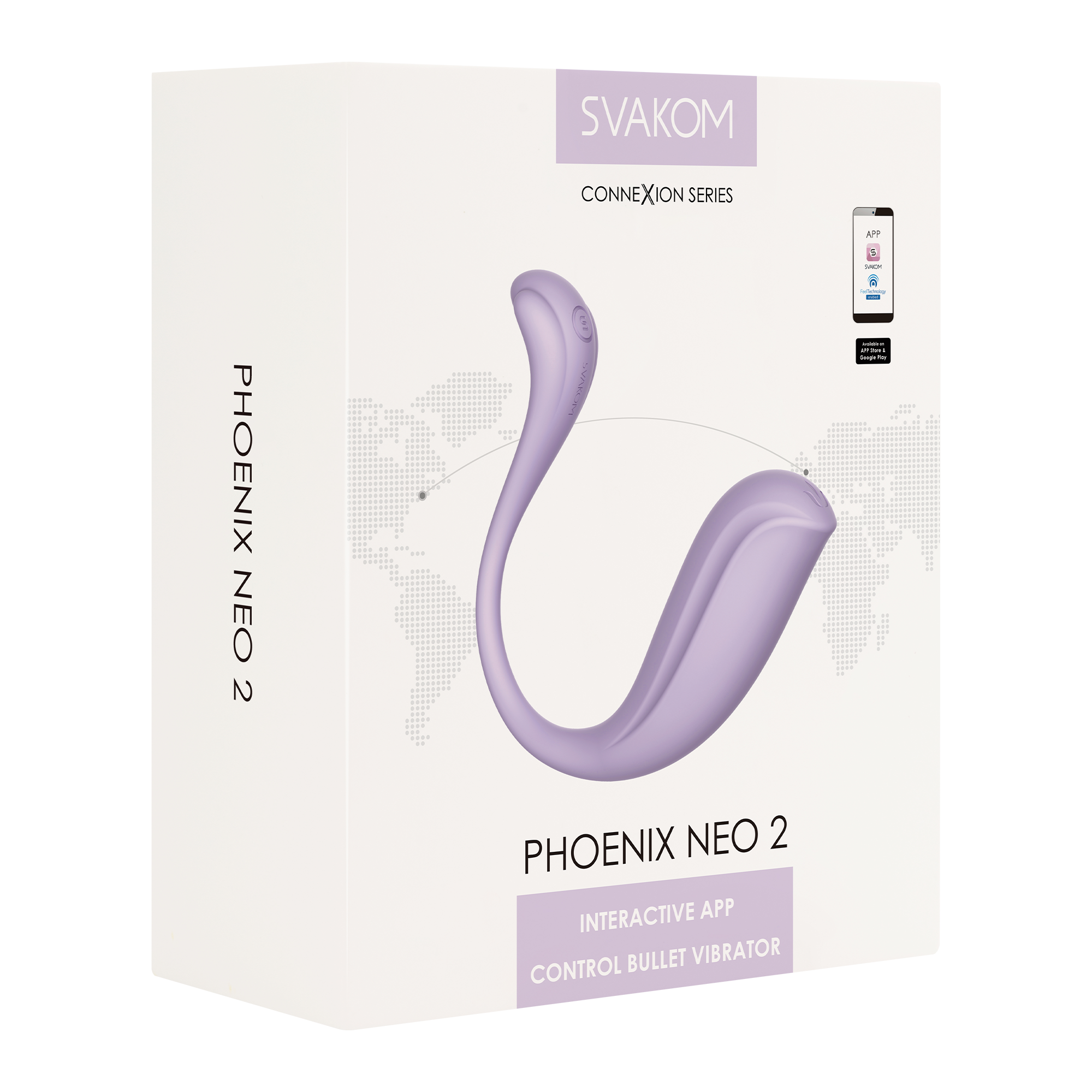 SVAKOM – Phoenix Neo 2 – Interaktiver Bullet-Vibrator mit App-Steuerung – Lila