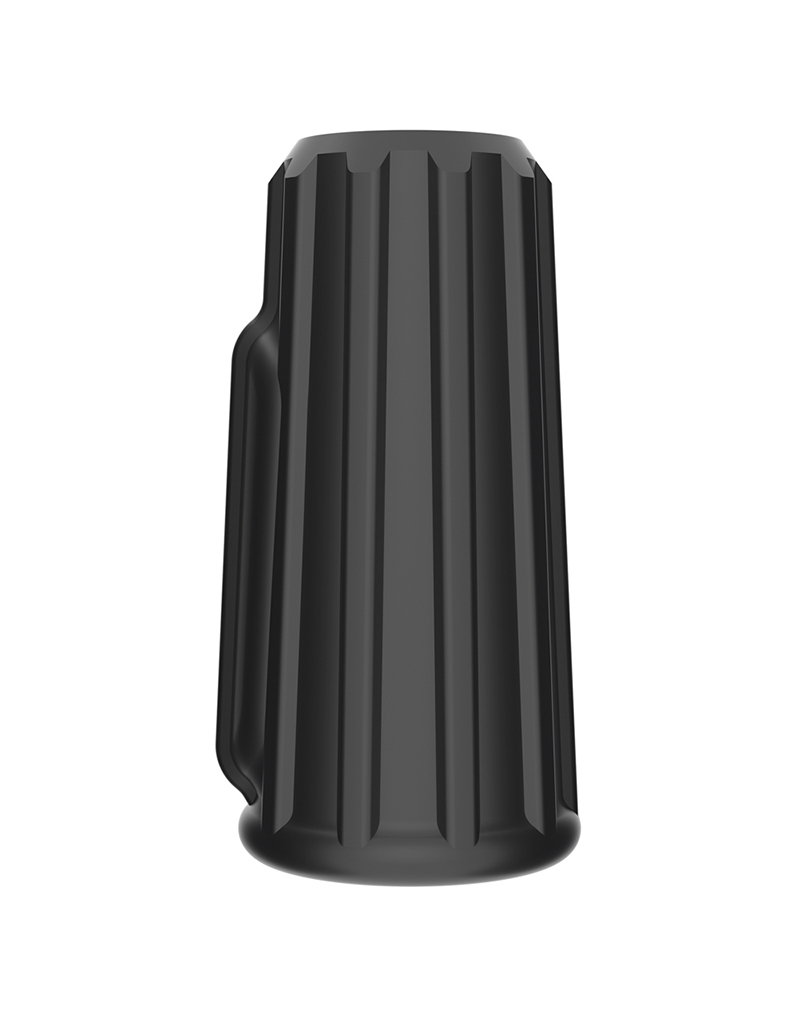 LoveToy – Ridge Knights Ring – Vibrierende Penishülse (Ø 3,7 cm) – Schwarz