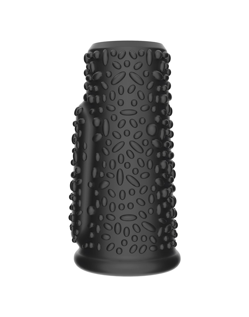 LoveToy – Drip Knights Ring – Vibrierende Penishülse (Ø 3,7 cm) – Schwarz