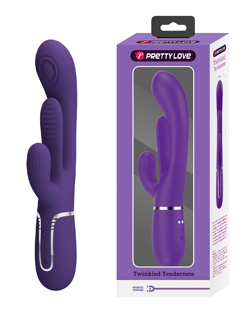 Pretty Love – Shania – Rabbit-Vibrator mit Stoßfunktion – Tiefes Lila