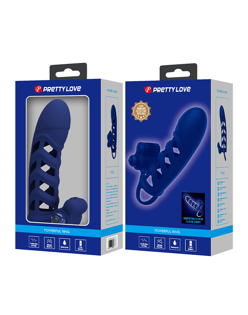 Pretty Love – Altaf – Vibrierende Schwanzhülse – Tiefblau