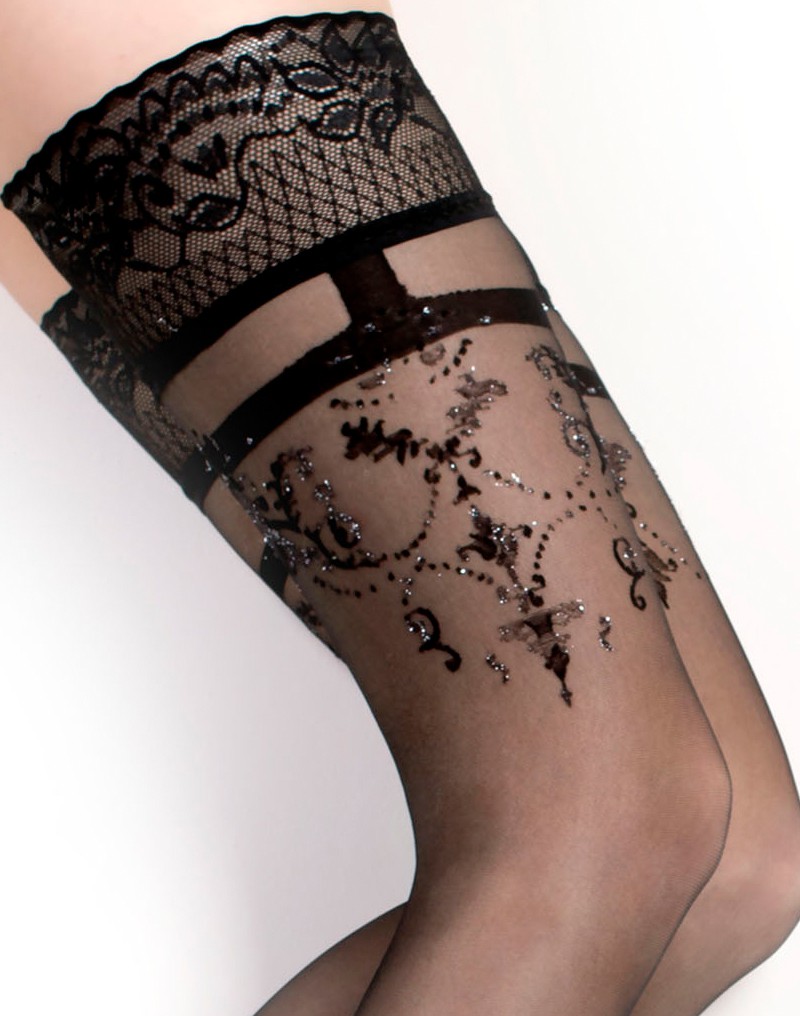 Ballerina – Fantasy Halterlose – Strümpfe (30 denier) – Schwarz
