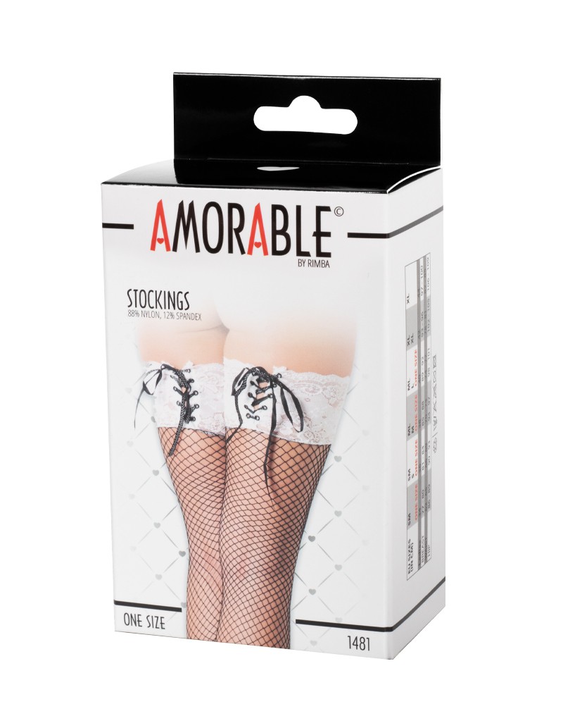 Amorable by Rimba – Strümpfe – One Size – Schwarz / Weiß