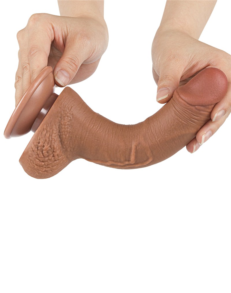 LoveToy - Skin-Schiebe-Dildo 19,5 cm (Ø 3,5 cm) - Braun – Bild 8