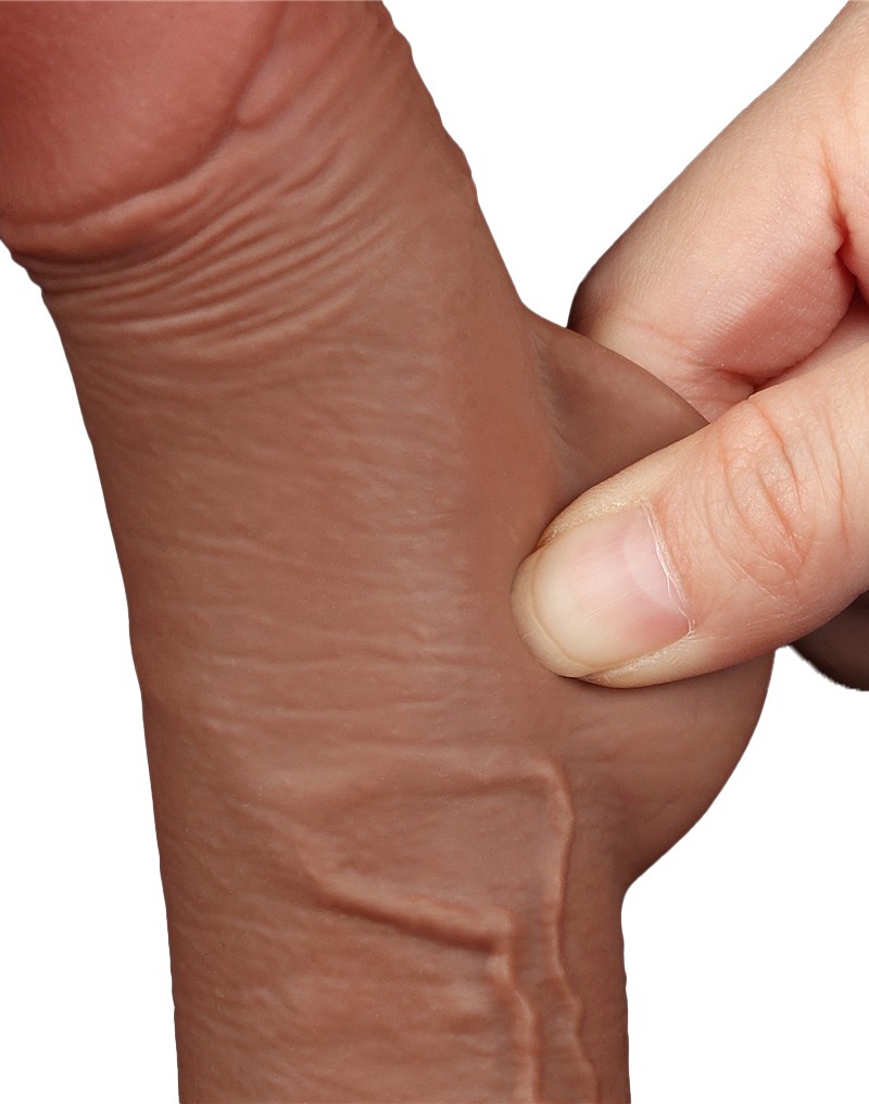 LoveToy - Skin-Schiebe-Dildo 19,5 cm (Ø 3,5 cm) - Braun – Bild 13