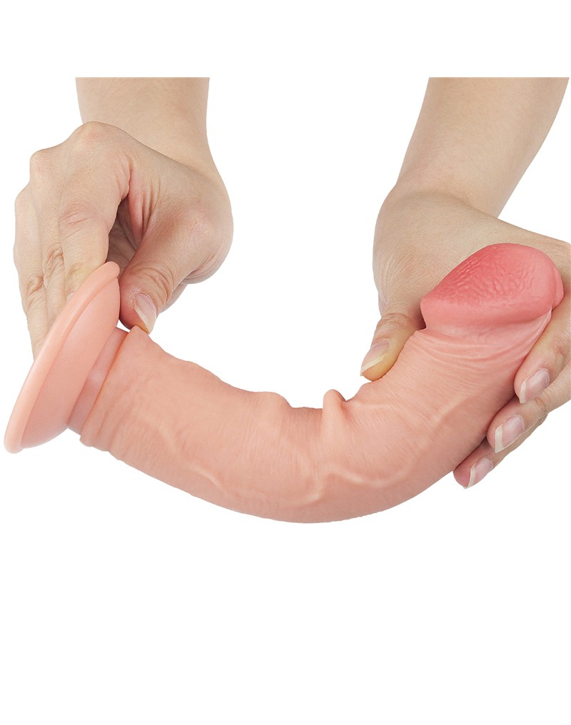 LoveToy - Skin-Schiebe-Dildo 20 cm (Ø 3.8 cm) - Nude – Bild 7