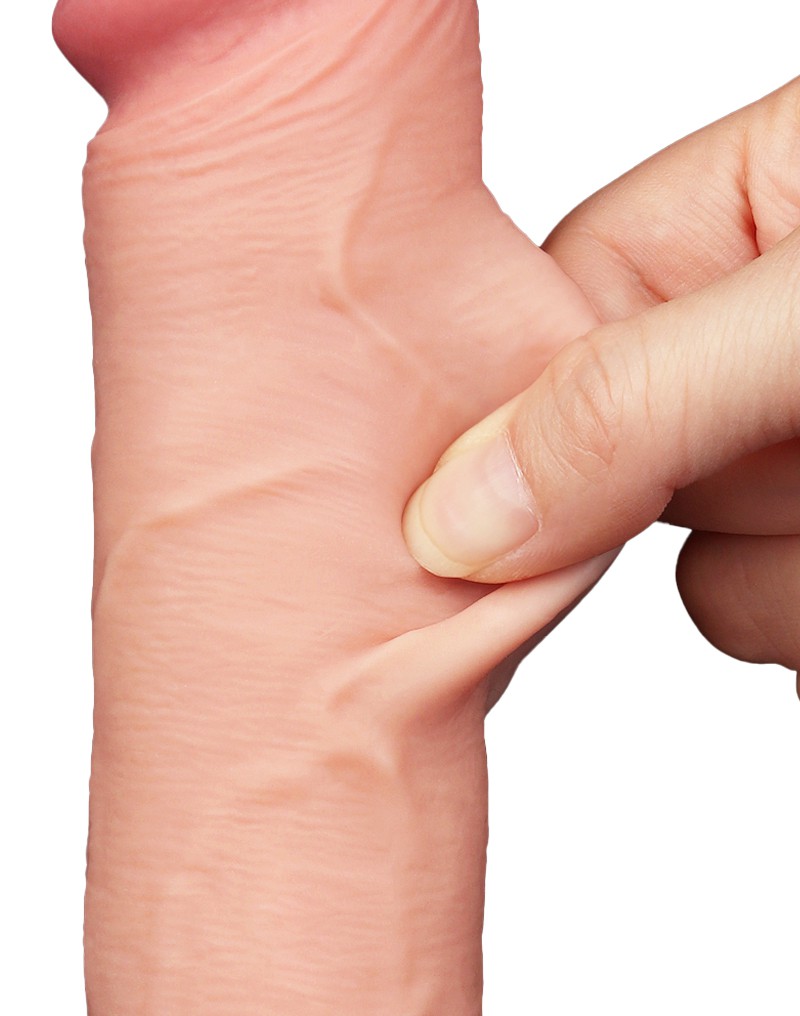 LoveToy - Skin-Schiebe-Dildo 20 cm (Ø 3.8 cm) - Nude – Bild 9