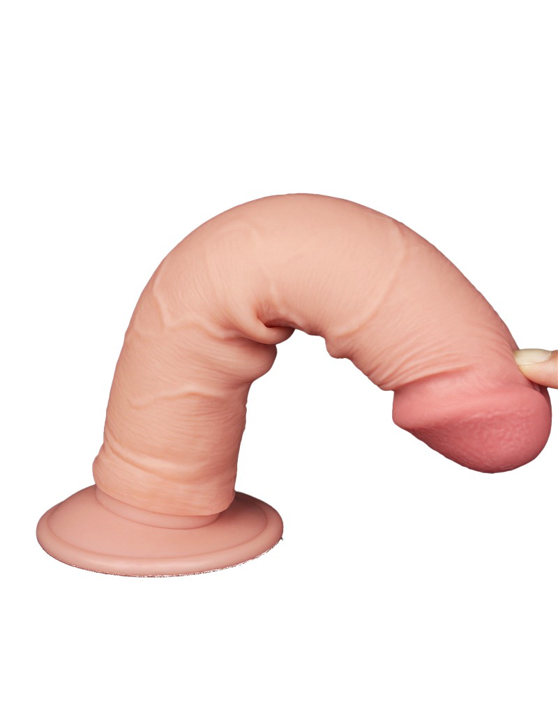 LoveToy - Skin-Schiebe-Dildo 20 cm (Ø 3.8 cm) - Nude – Bild 10