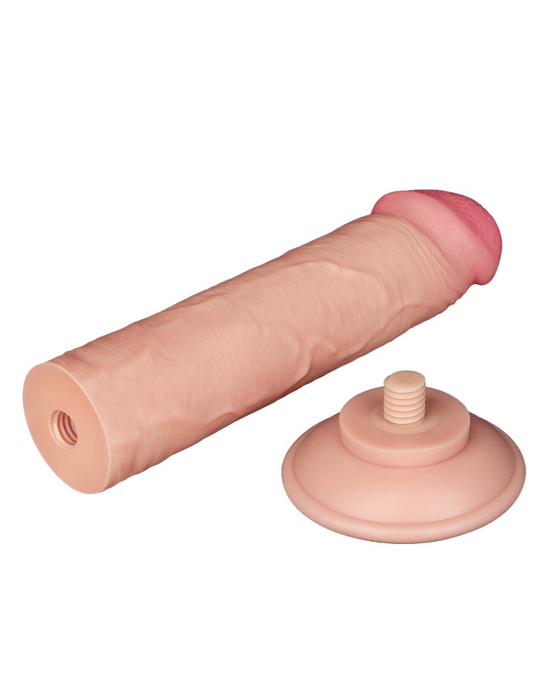 LoveToy - Skin-Schiebe-Dildo 20 cm (Ø 3.8 cm) - Nude – Bild 4