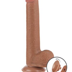 LoveToy - Skin-Schiebe-Dildo 22 cm (Ø 3,7 cm) - Braun