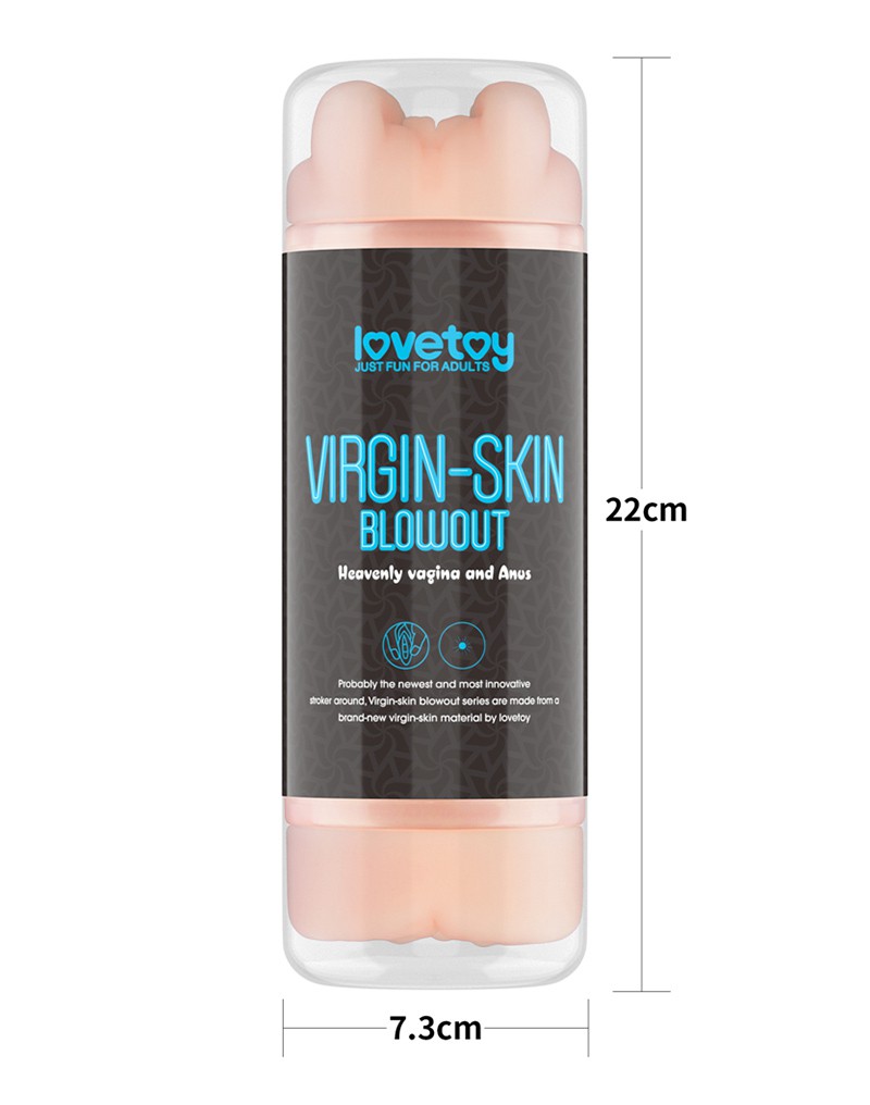 LoveToy – Virgin-Skin Blowout Double Side Stroker – Vagina and Anus