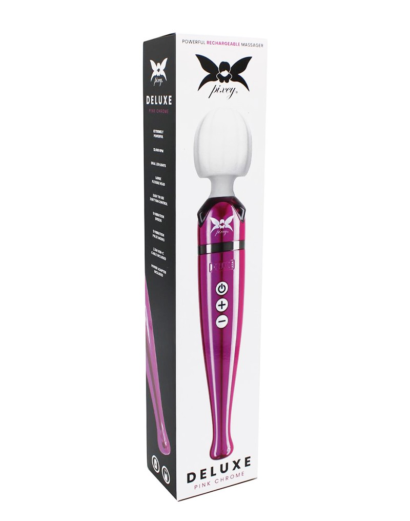 Pixey Deluxe Rechargeable Wand – Pink