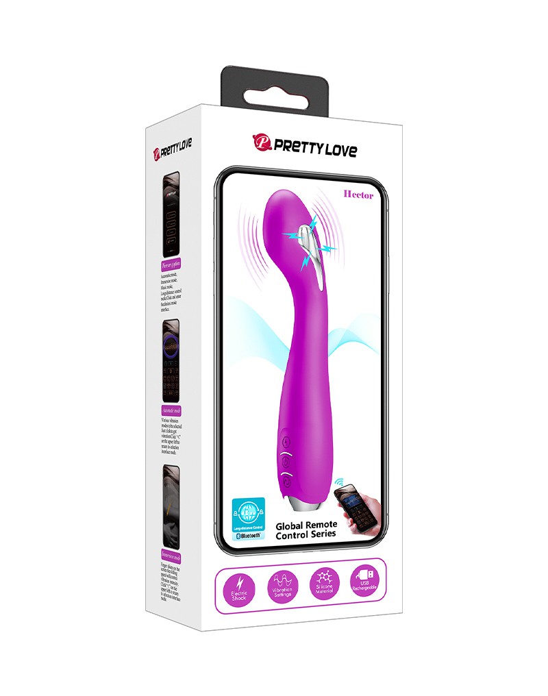 Pretty Love – Hector – Elektrischer G-Punkt-Schockvibrator mit App-Steuerung – Lila
