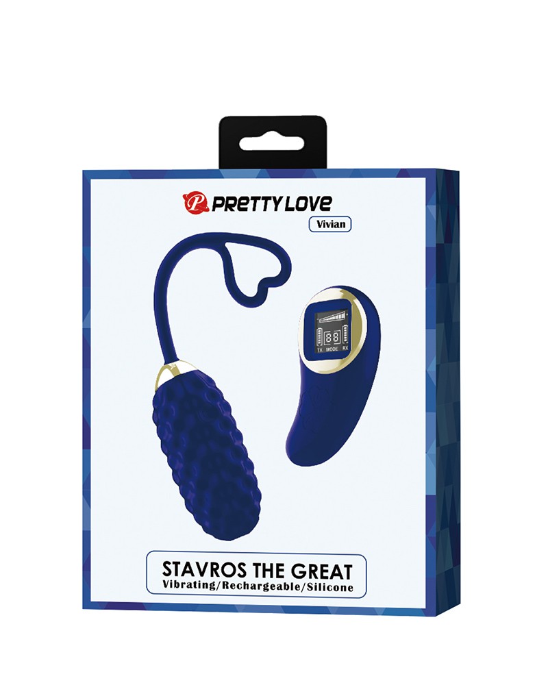 Pretty Love – Vivian – Eiervibrator mit Fernbedienung – Dunkelblau