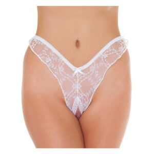 Amorable by Rimba - Offener brasilianischer Slip - One Size - Weiß