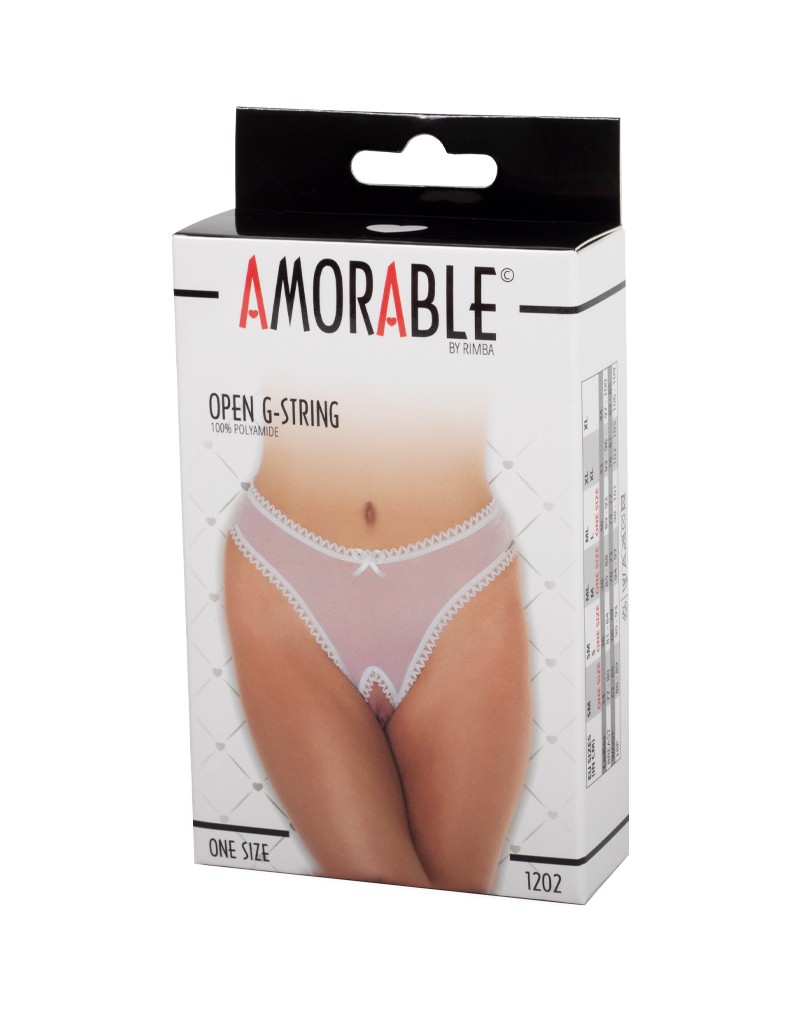 Amorable by Rimba – Offener String – One Size – Weiß